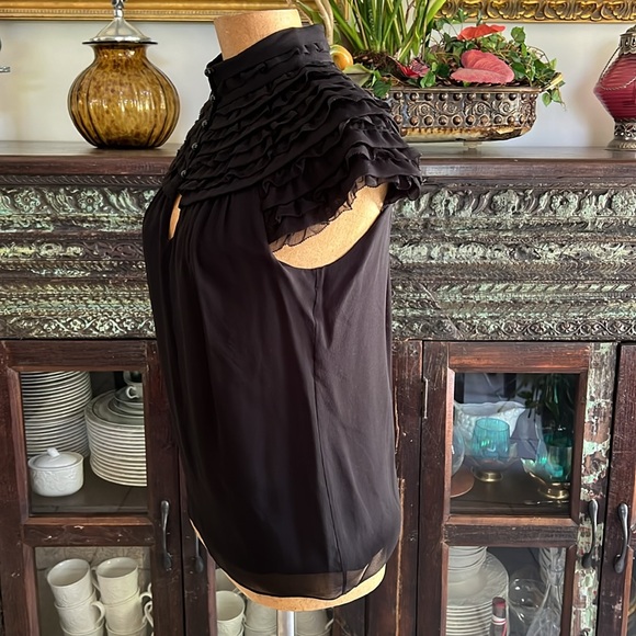 Diane Von Furstenberg Keyhole blouse with Cap sleeves - Picture 4 of 7